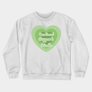 Emotional Support Kindle Green - Text On Gradient Heart Crewneck Sweatshirt